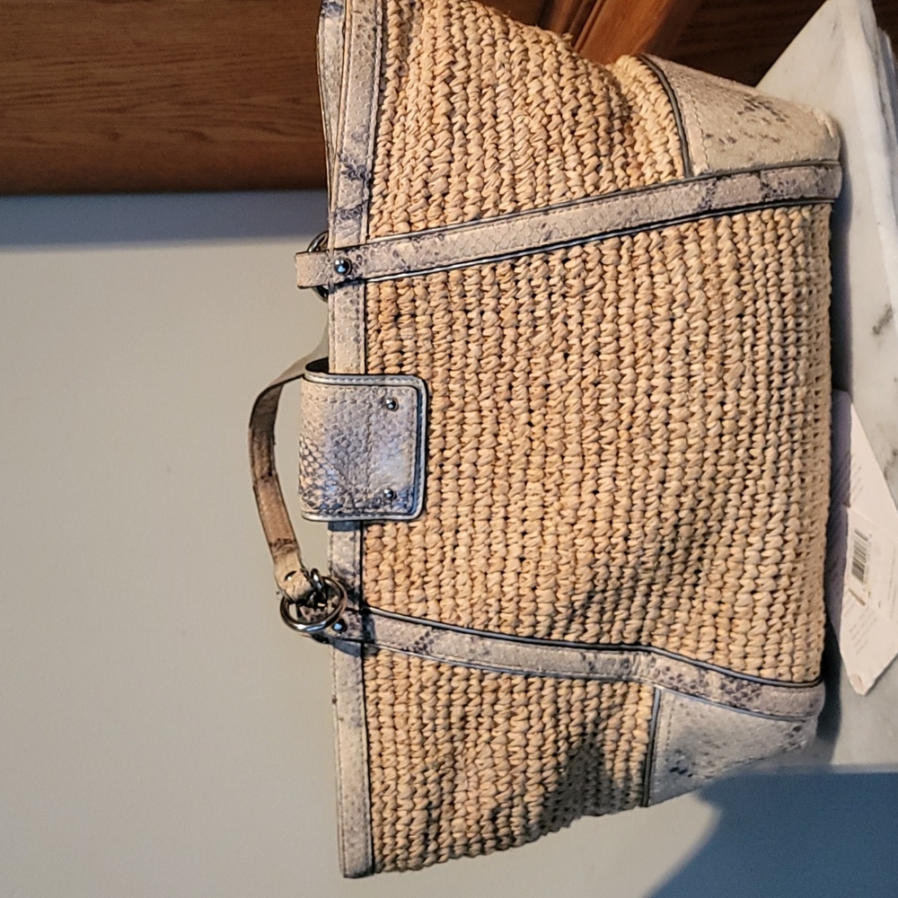 COACH STRAW NATURAL BAG 17”x10”x6”, Large Tote, Gorgeous!🔥 - Picture 10 of 17